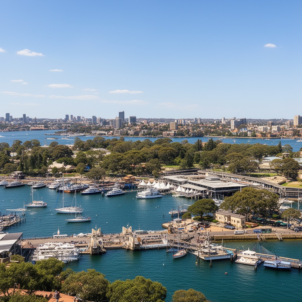AI-generated illustration of Sydney Cove