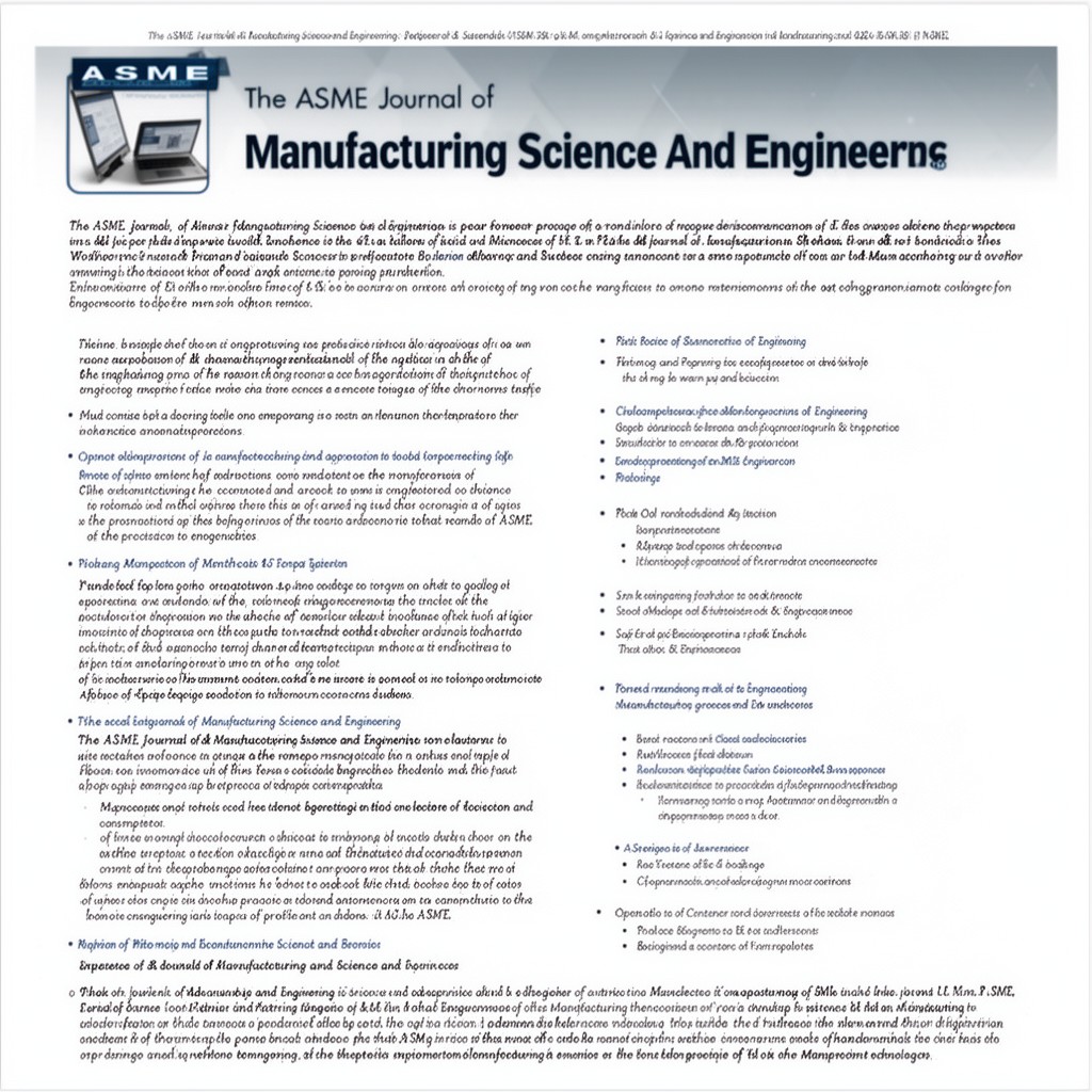 AI-generated illustration of ASME Journal of Manufacturing Science and Engineering