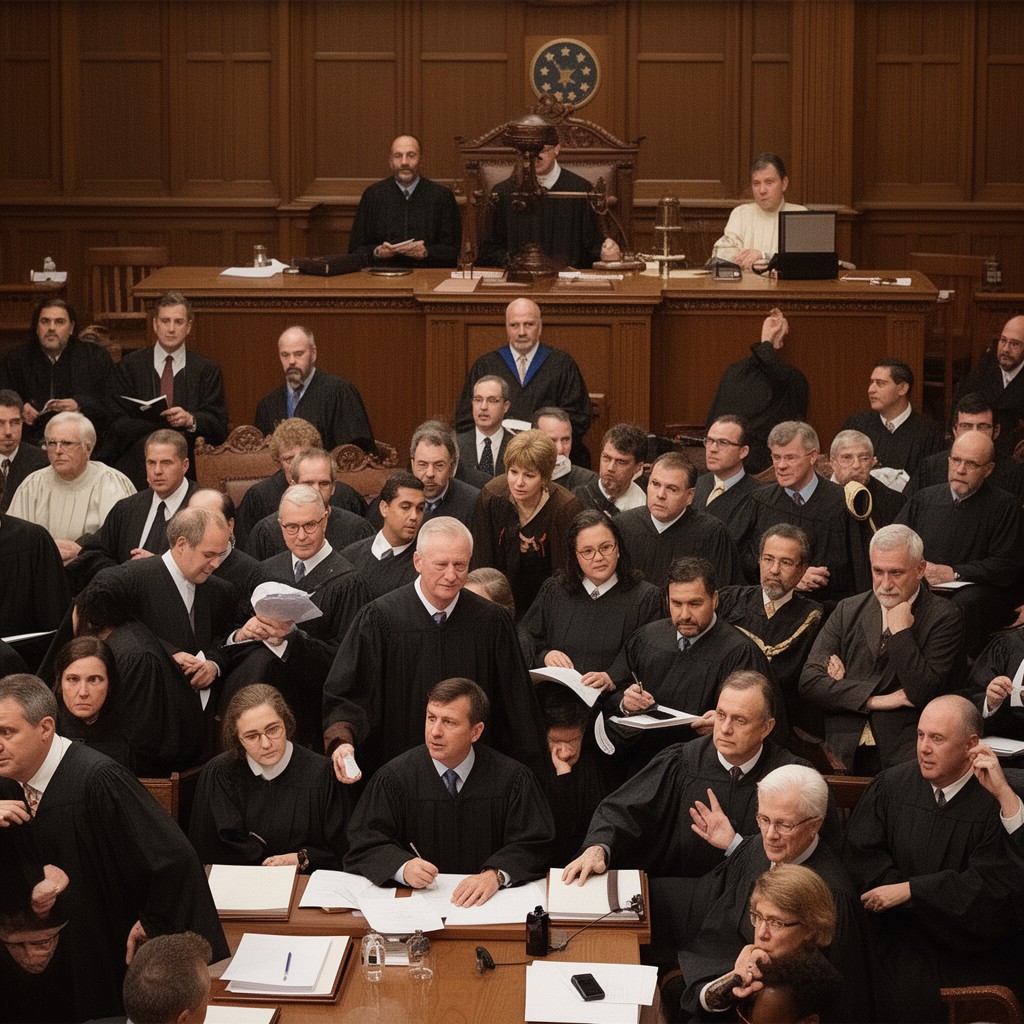 AI-generated illustration of United States federal judges