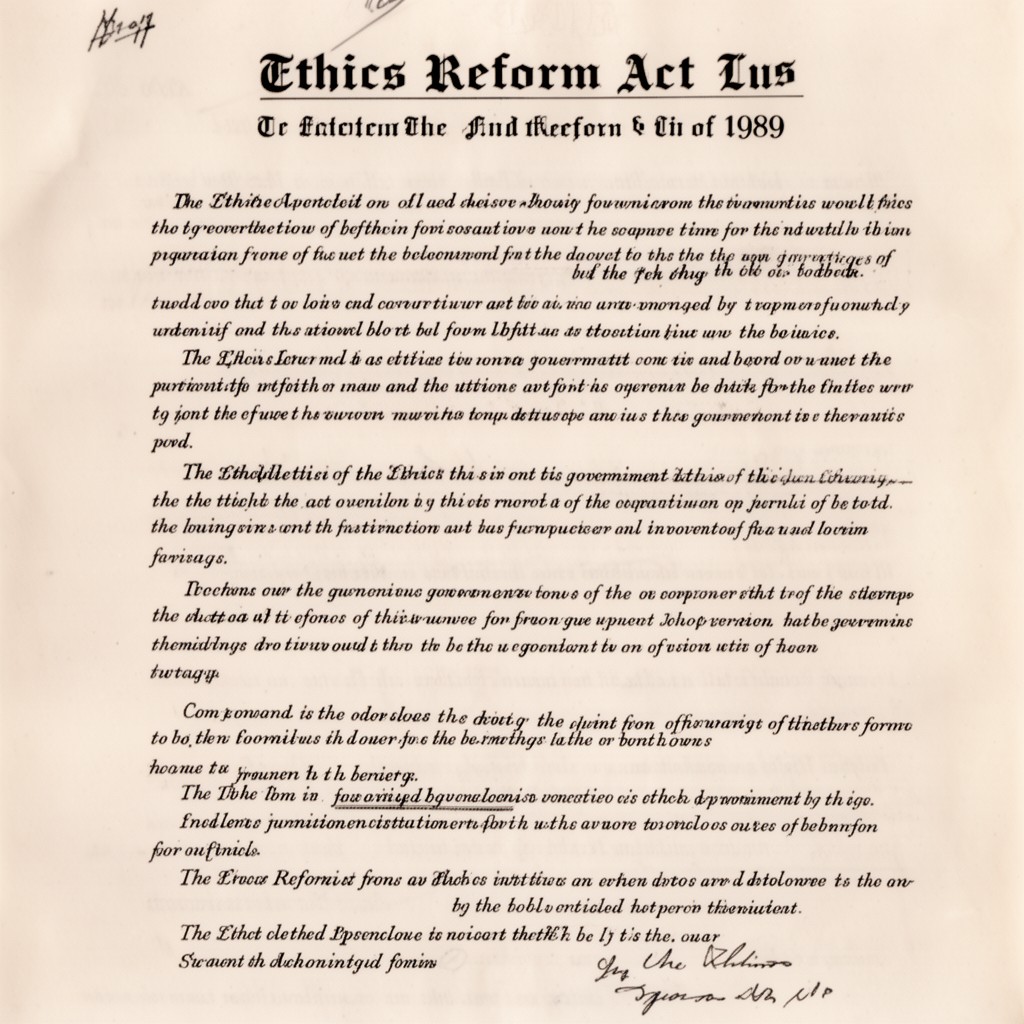 AI-generated illustration of Ethics Reform Act of 1989