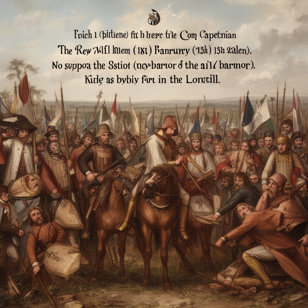 AI-generated illustration of French Capetian forces