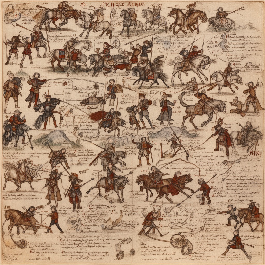 AI-generated illustration of Anglo-French wars of the 12th and 13th centuries