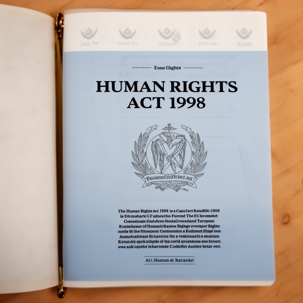 AI-generated illustration of Human Rights Act 1998