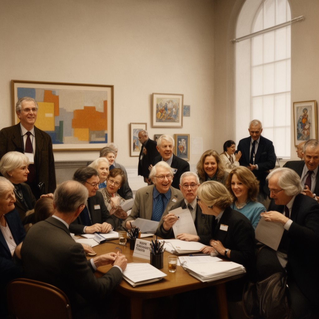 AI-generated illustration of collections or acquisitions committee of the Board of Trustees of the Metropolitan Museum of Art