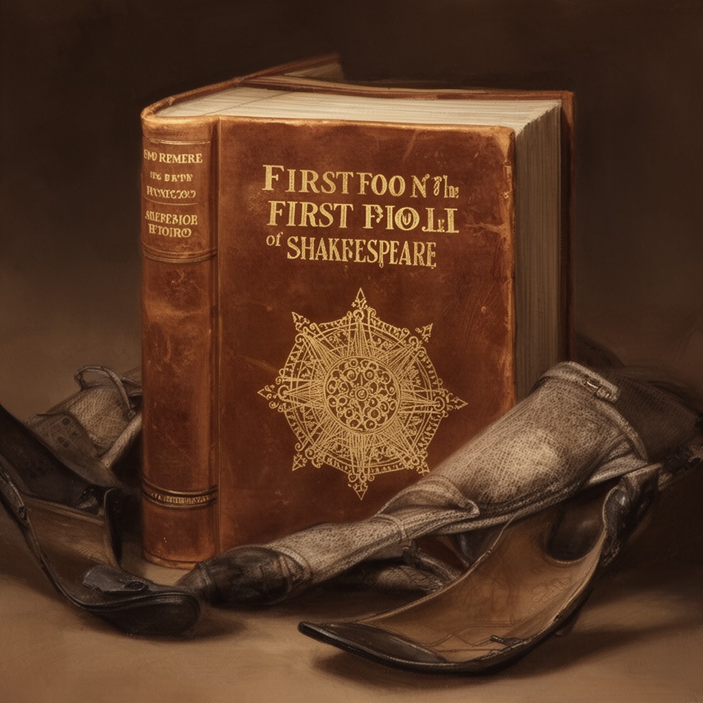 AI-generated illustration of First Folio of Shakespeare