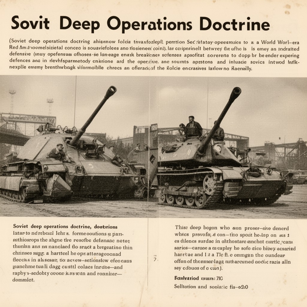 AI-generated illustration of Soviet deep operations doctrine