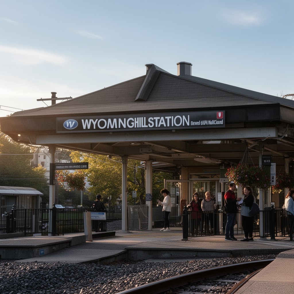 AI-generated illustration of Wyoming Hill station