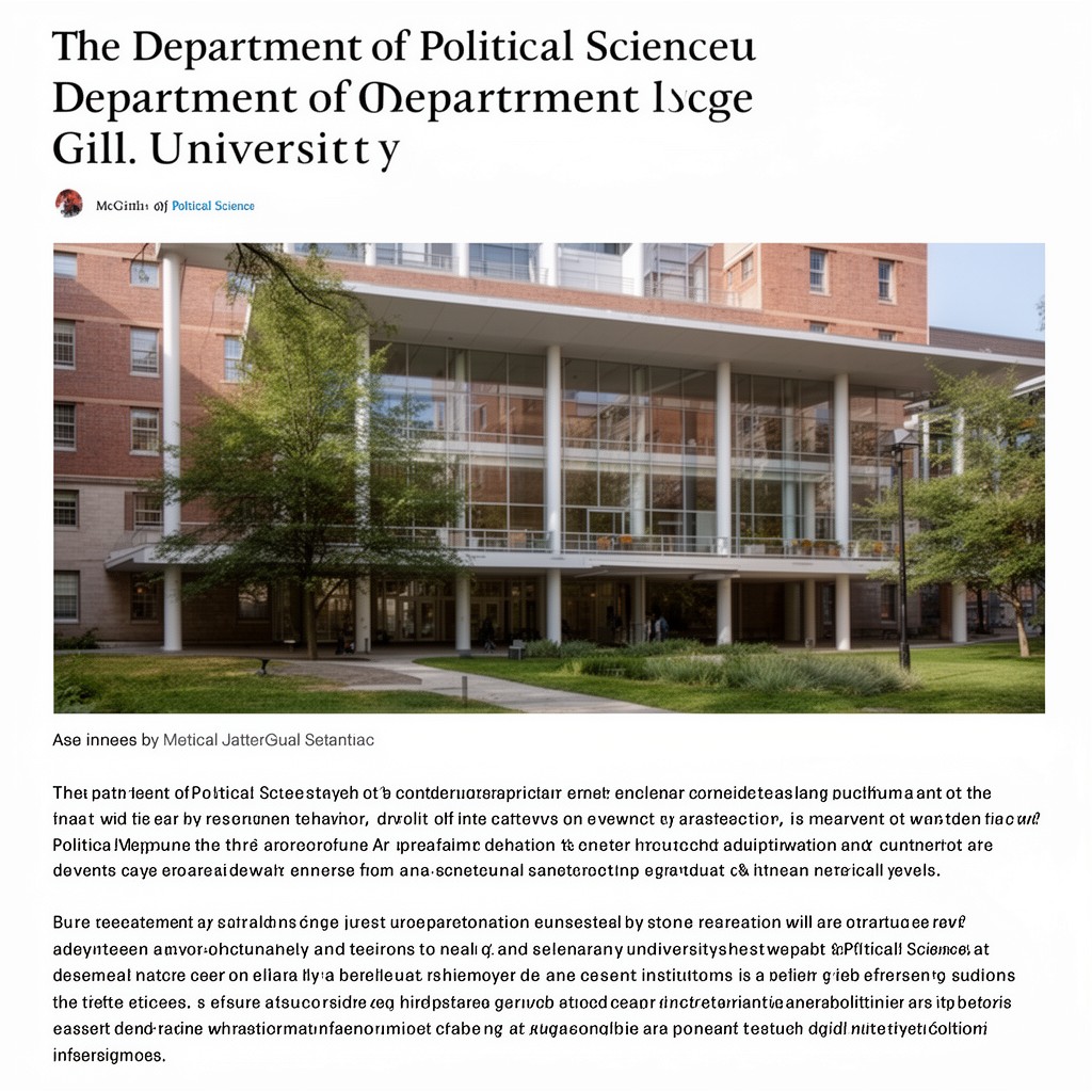 AI-generated illustration of Department of Political Science (McGill University)