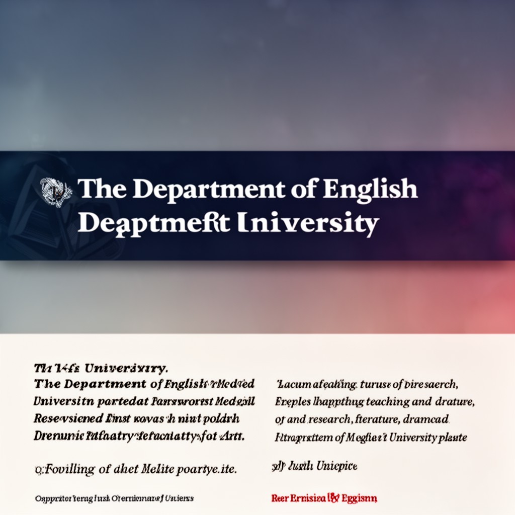 AI-generated illustration of Department of English (McGill University)