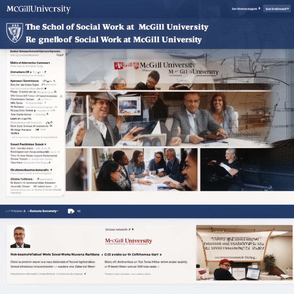 AI-generated illustration of School of Social Work (McGill University)