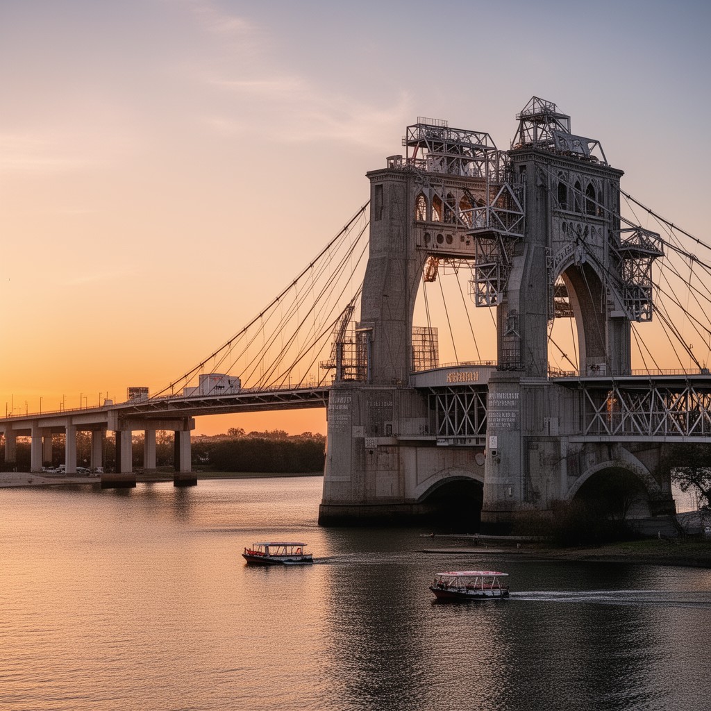AI-generated illustration of Monitor–Merrimac Memorial Bridge–Tunnel