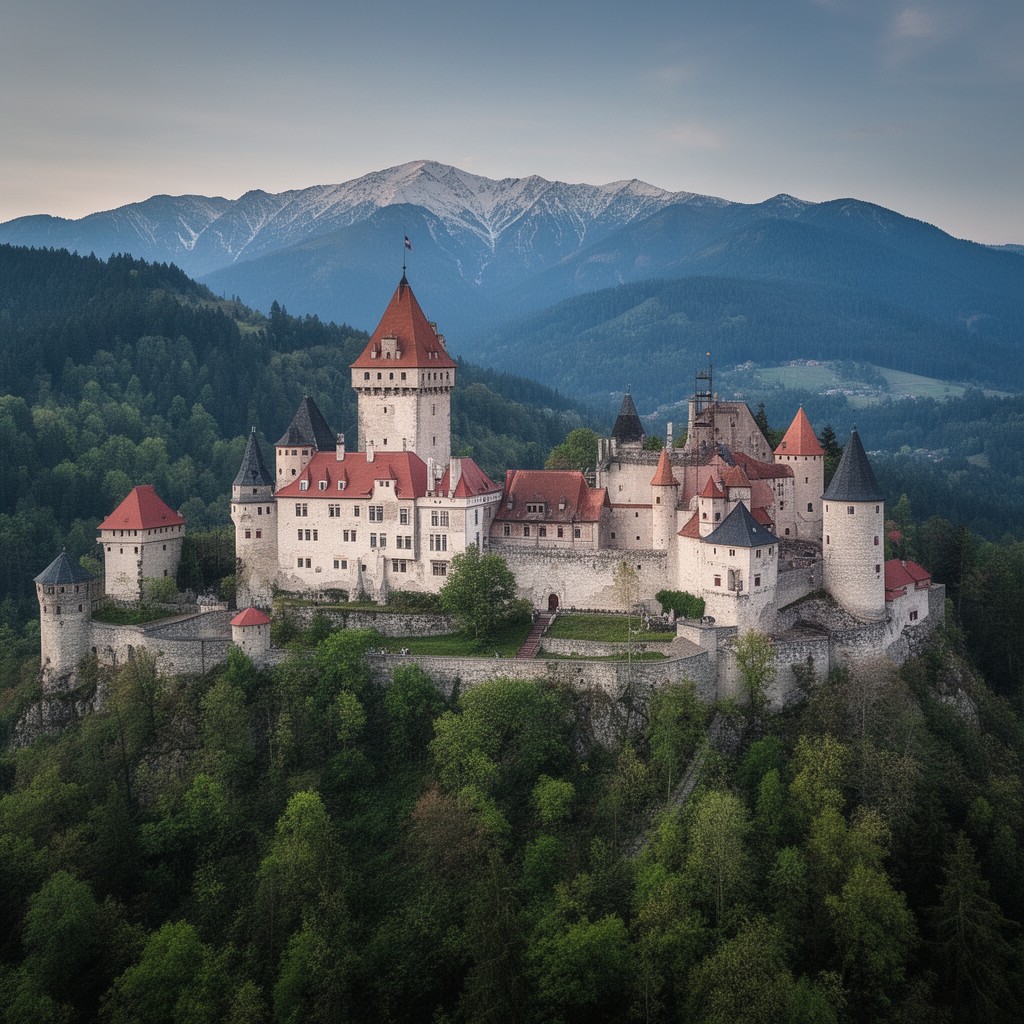 AI-generated illustration of Spiš Castle