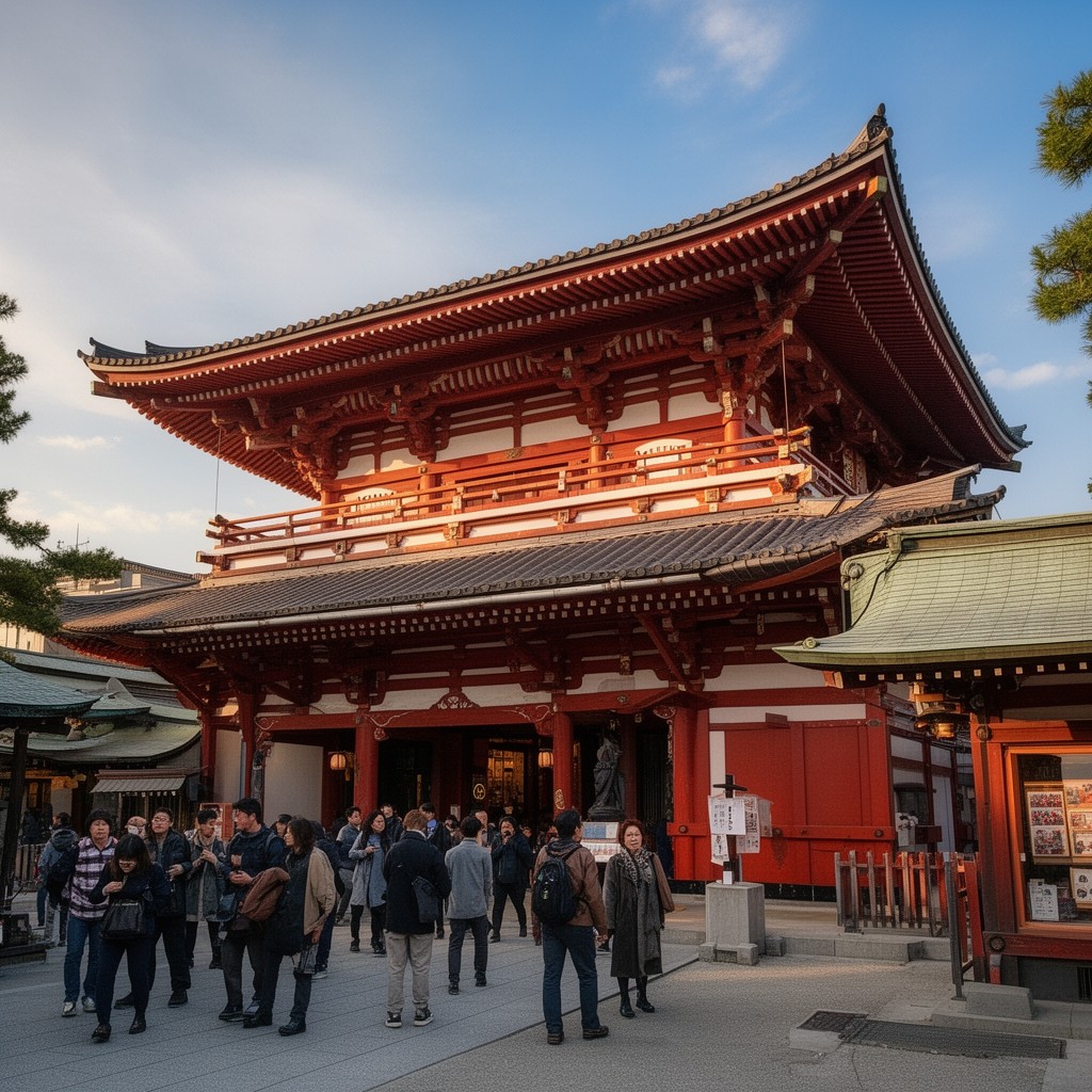 AI-generated illustration of Osu Kannon Temple