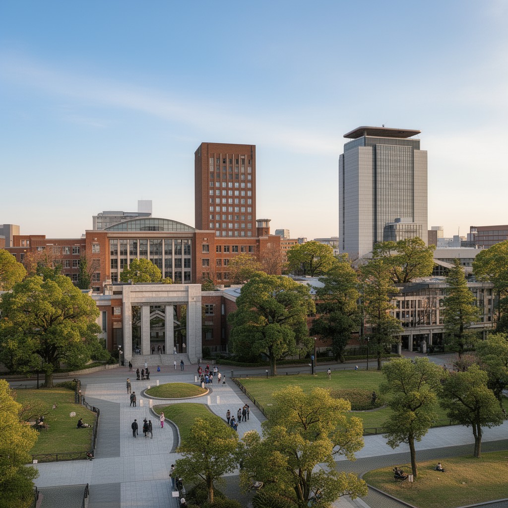 AI-generated illustration of Higashiyama Campus