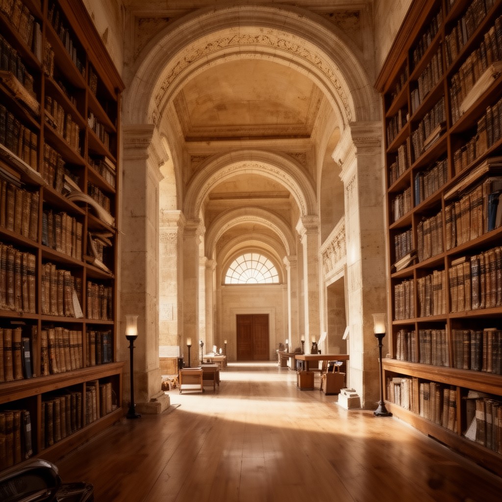AI-generated illustration of Library of Caesarea