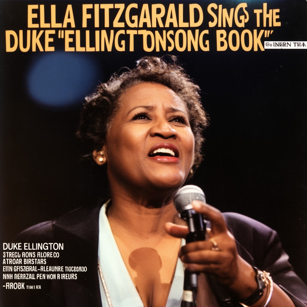 AI-generated illustration of Ella Fitzgerald Sings the Duke Ellington Song Book