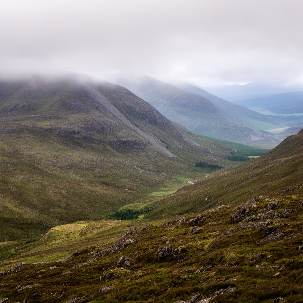 AI-generated illustration of Galloway Hills