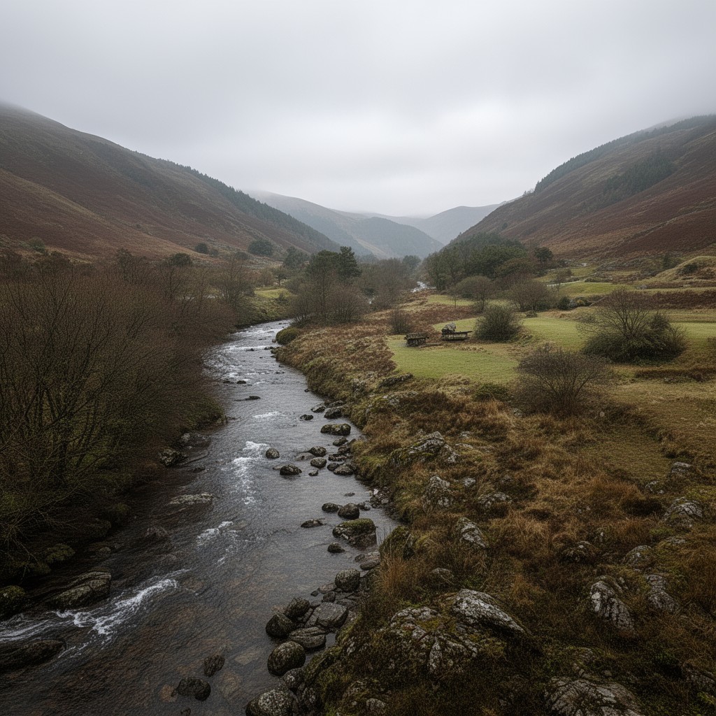 AI-generated illustration of River Dee (Galloway)