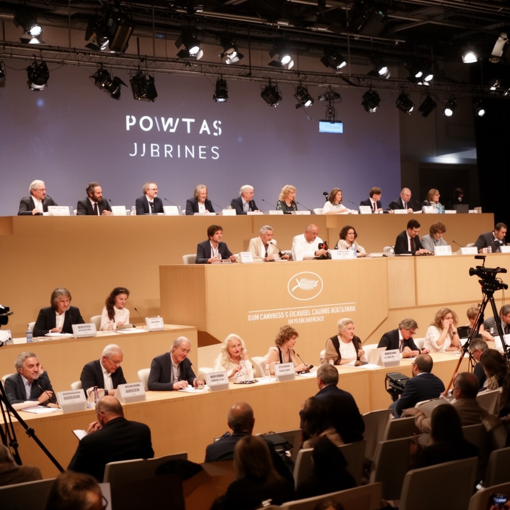 AI-generated illustration of jury of the Cannes Film Festival