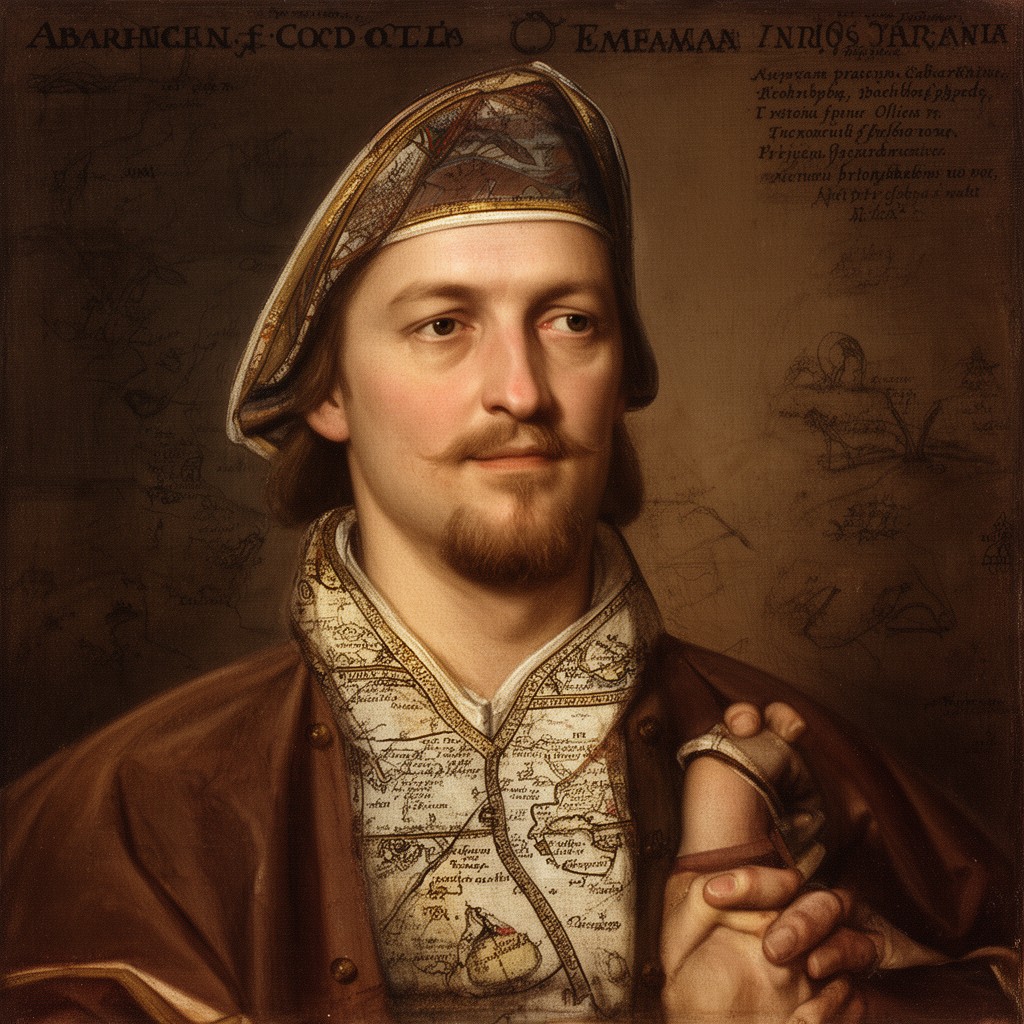 AI-generated illustration of Abraham Ortelius