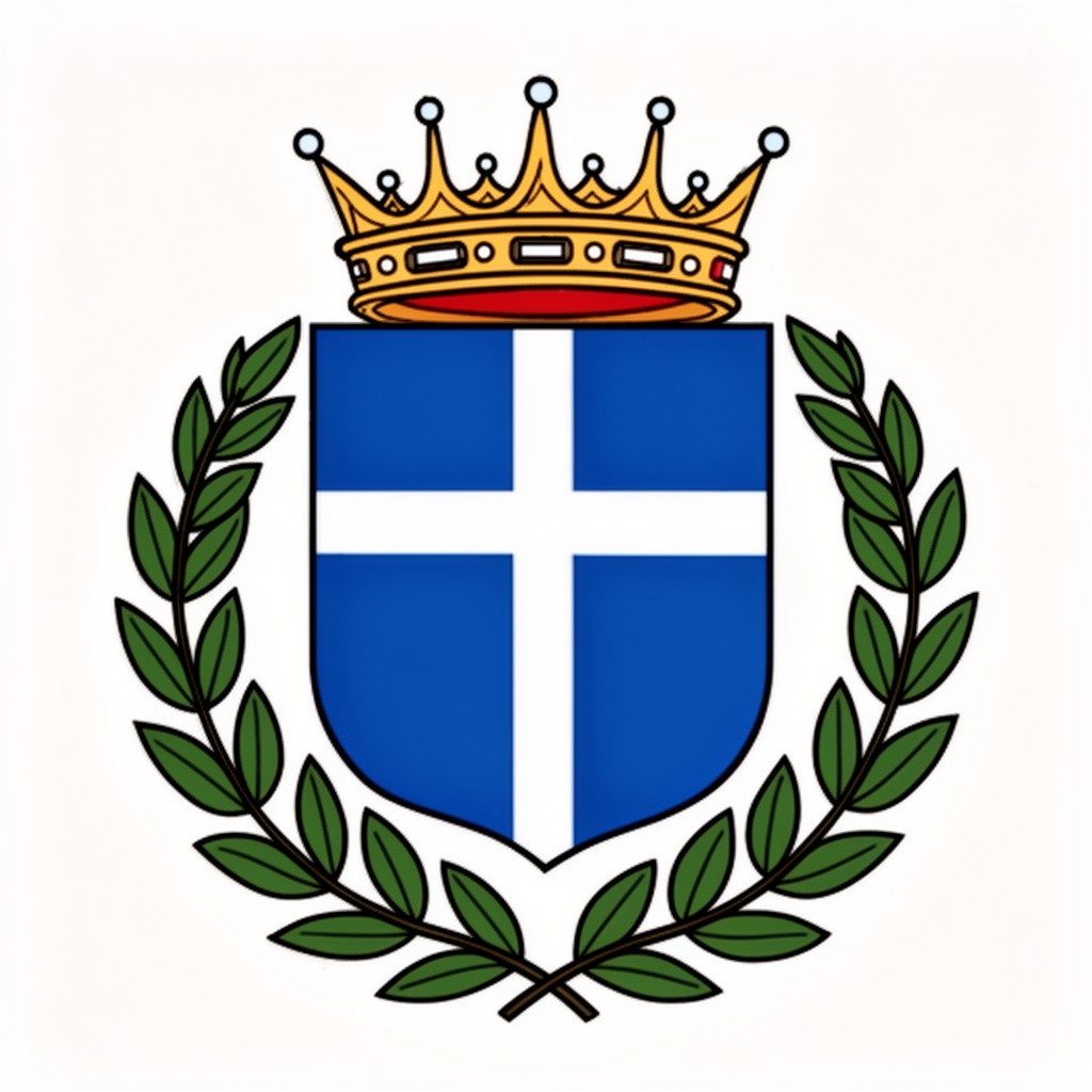 AI-generated illustration of Coat of arms of Greece