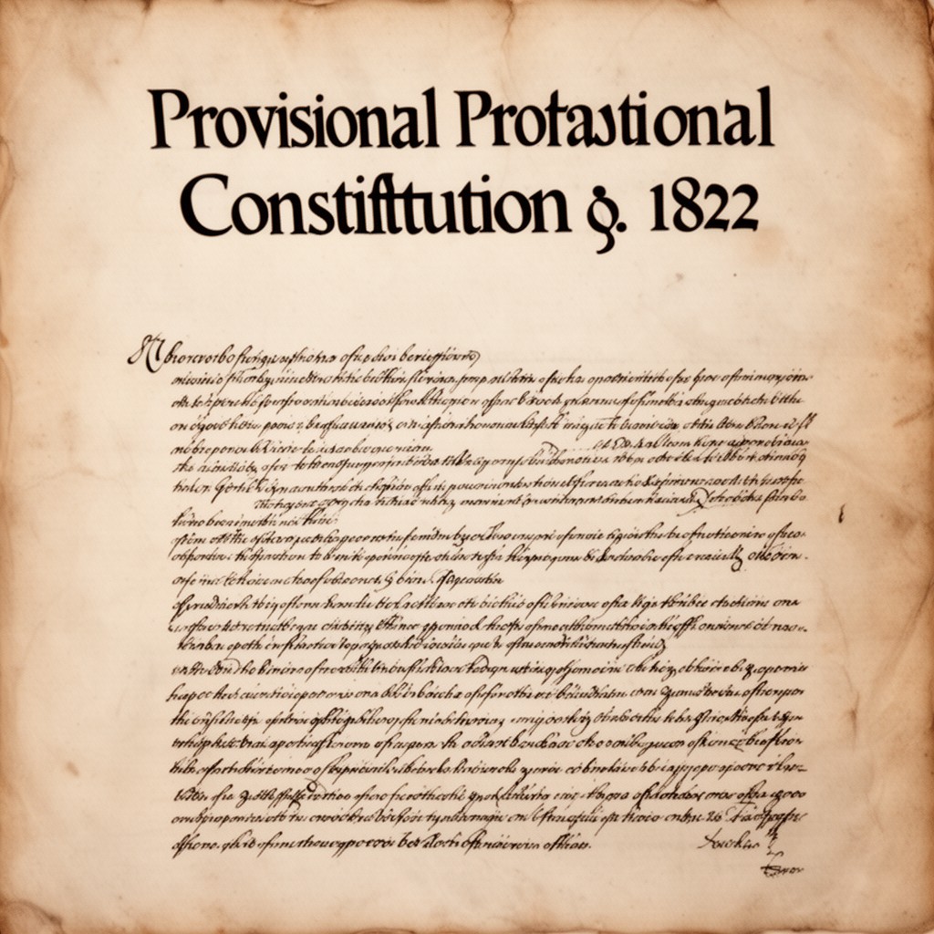 AI-generated illustration of Provisional Constitution of 1822