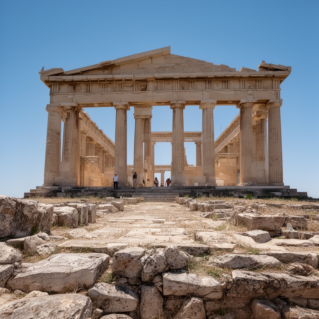 AI-generated illustration of Propylaea of the Acropolis of Athens
