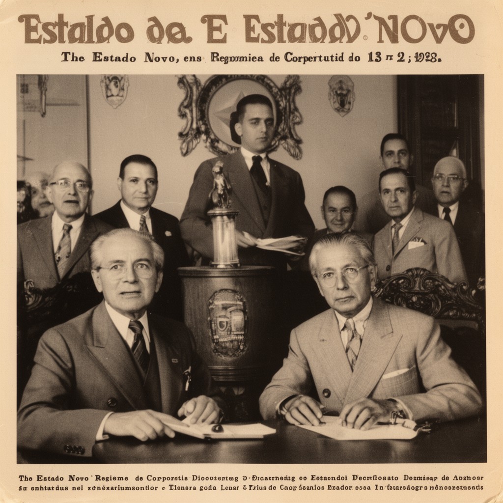 AI-generated illustration of Estado Novo regime
