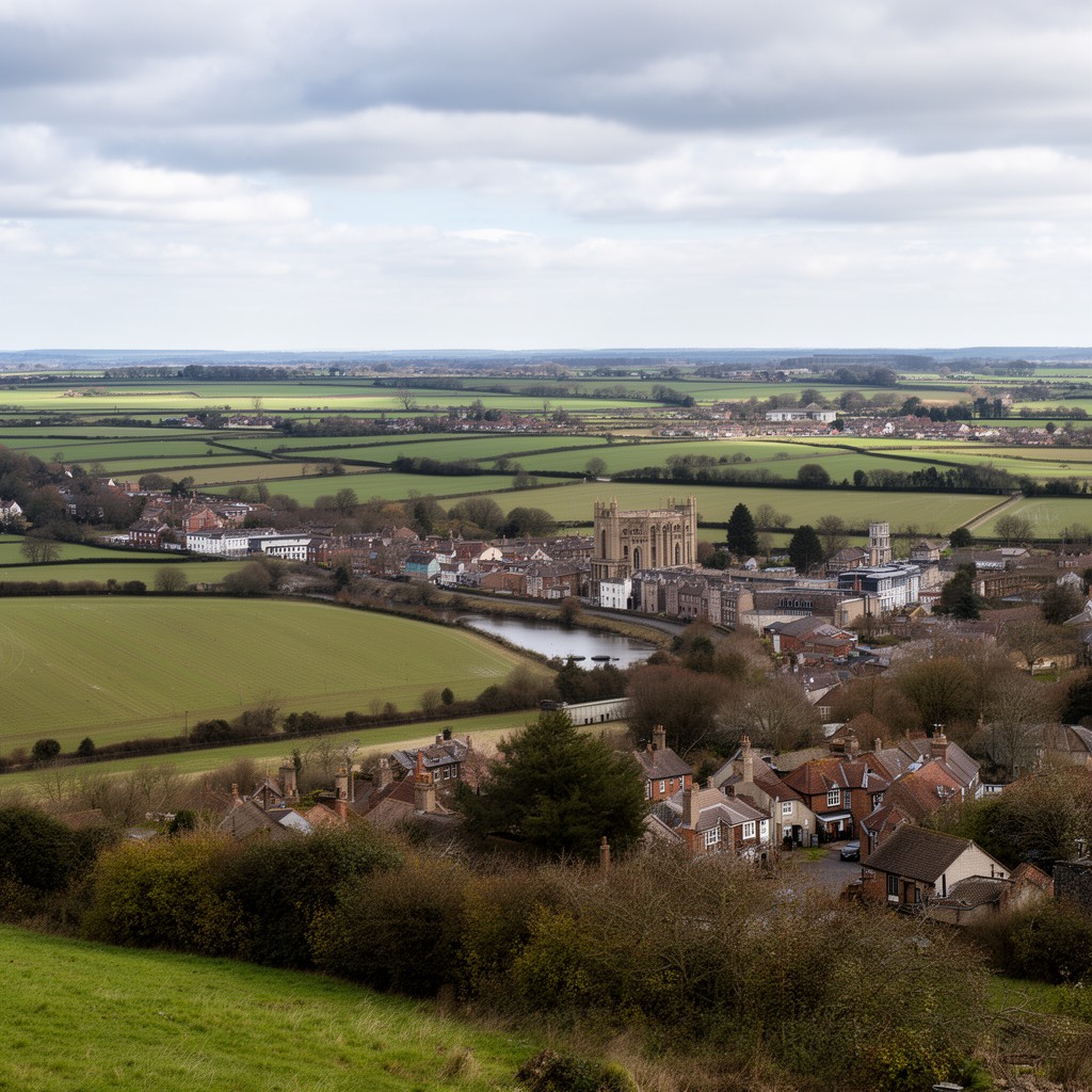 AI-generated illustration of North Kesteven district