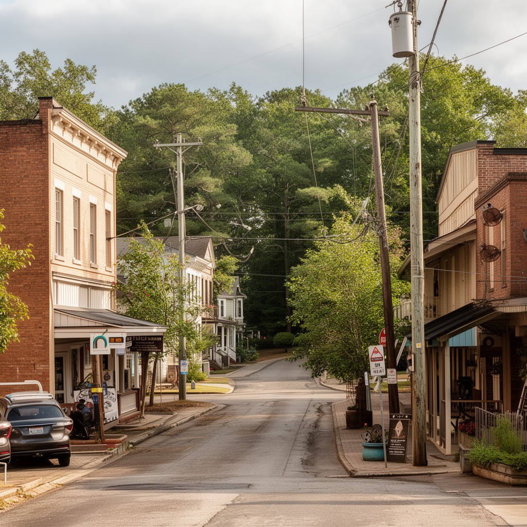 AI-generated illustration of Pittsboro, North Carolina
