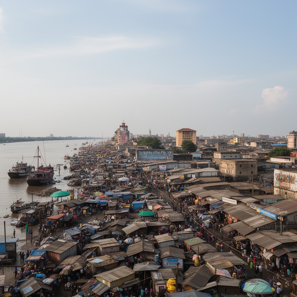 AI-generated illustration of Onitsha