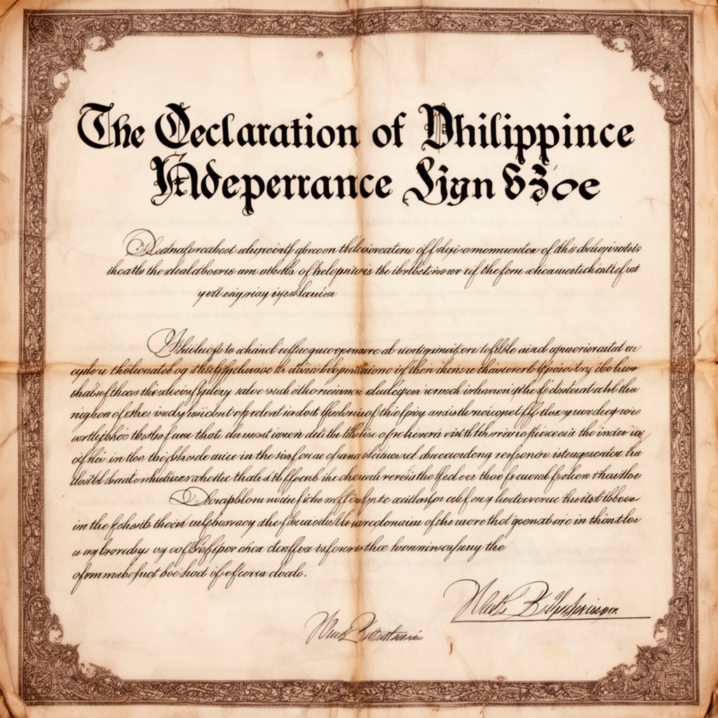 AI-generated illustration of Declaration of Philippine Independence