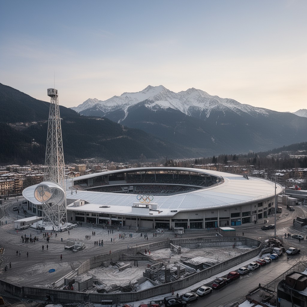AI-generated illustration of Stade Olympique d’Albertville
