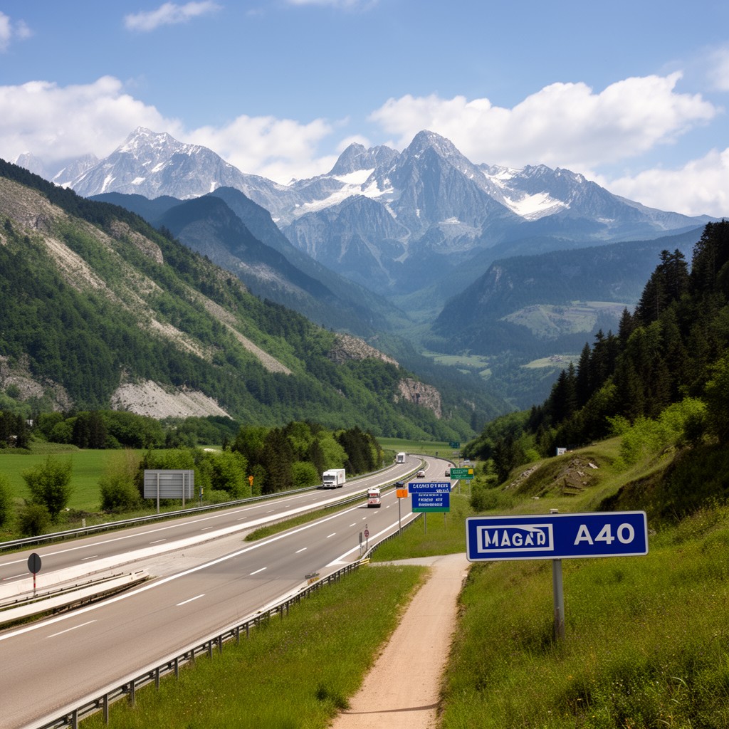 AI-generated illustration of A40 motorway (nearby)