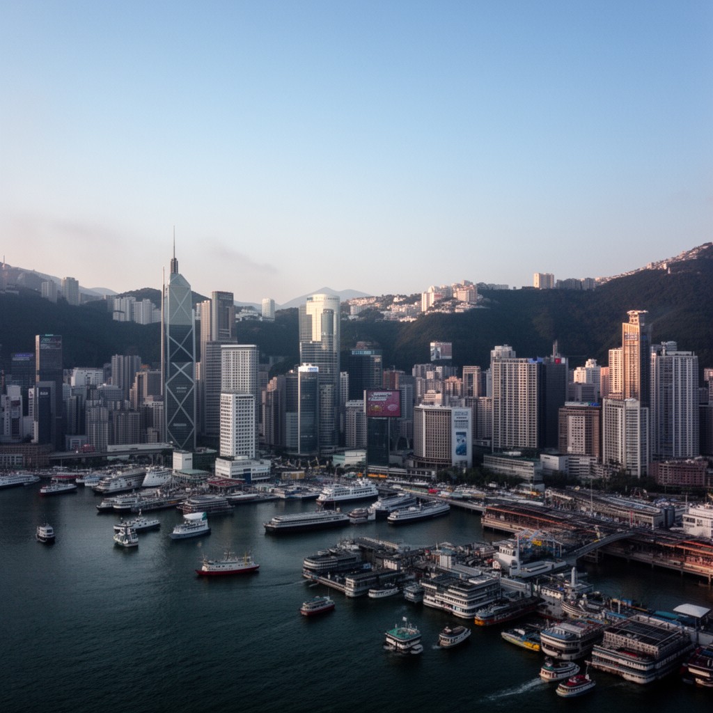 AI-generated illustration of Hong Kong, China