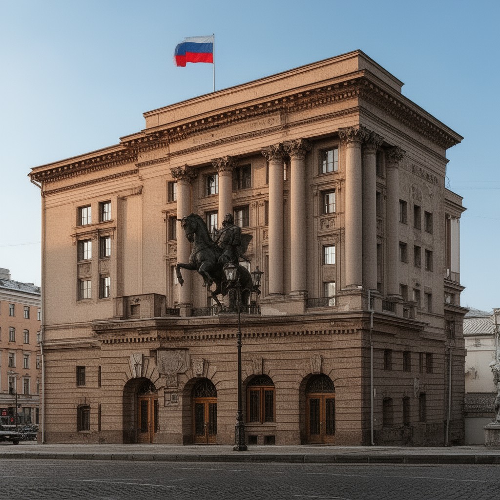 AI-generated illustration of War Ministry of the Russian Empire