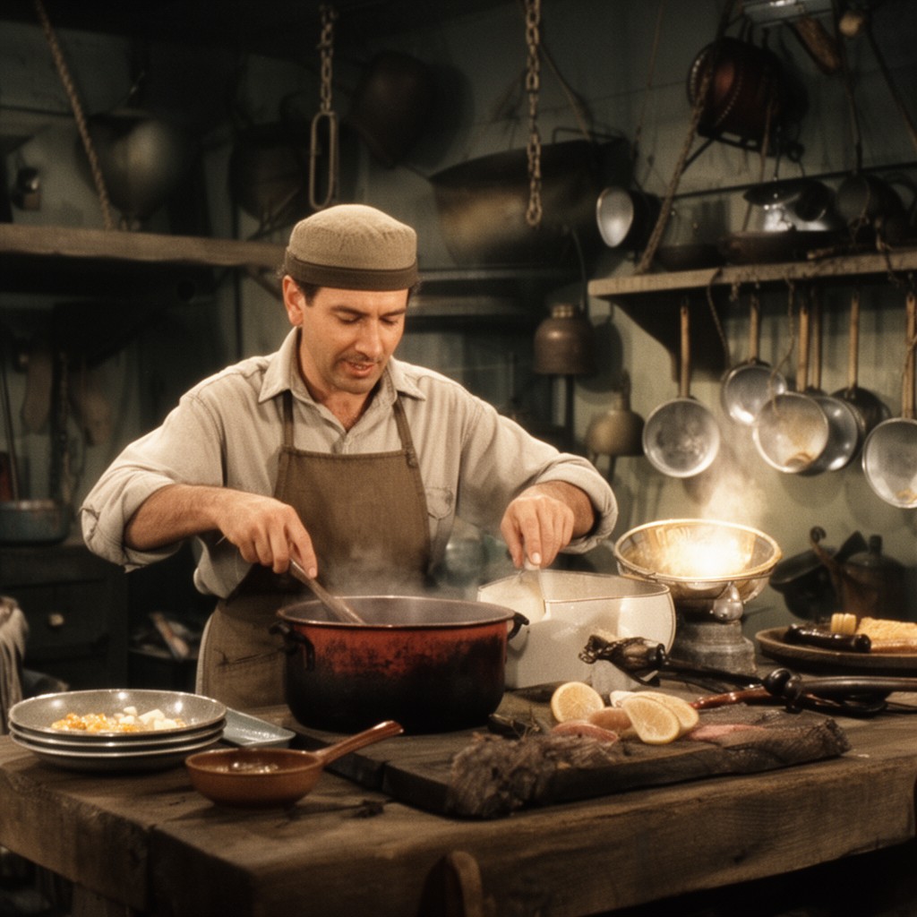 AI-generated illustration of Charlie the cook
