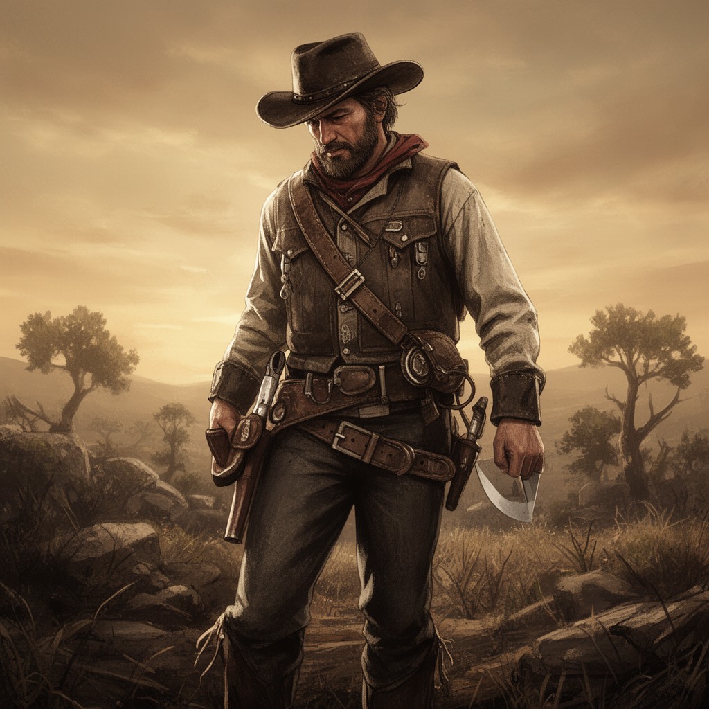 AI-generated illustration of John Marston