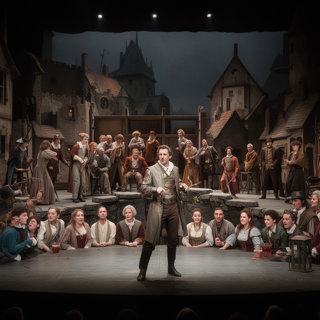 AI-generated illustration of Hamlet (stage performances)