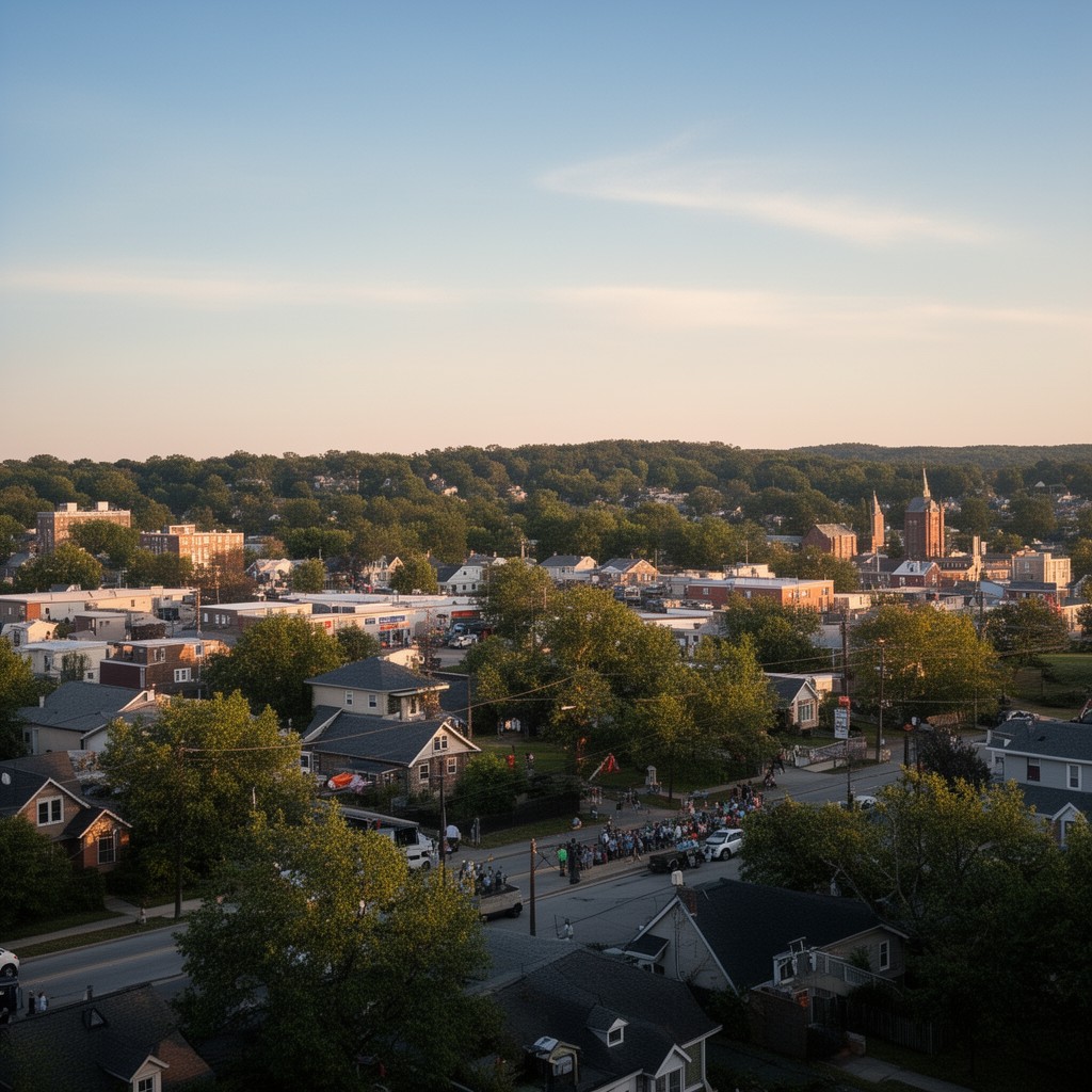 AI-generated illustration of Hamilton Township, Mercer County, New Jersey