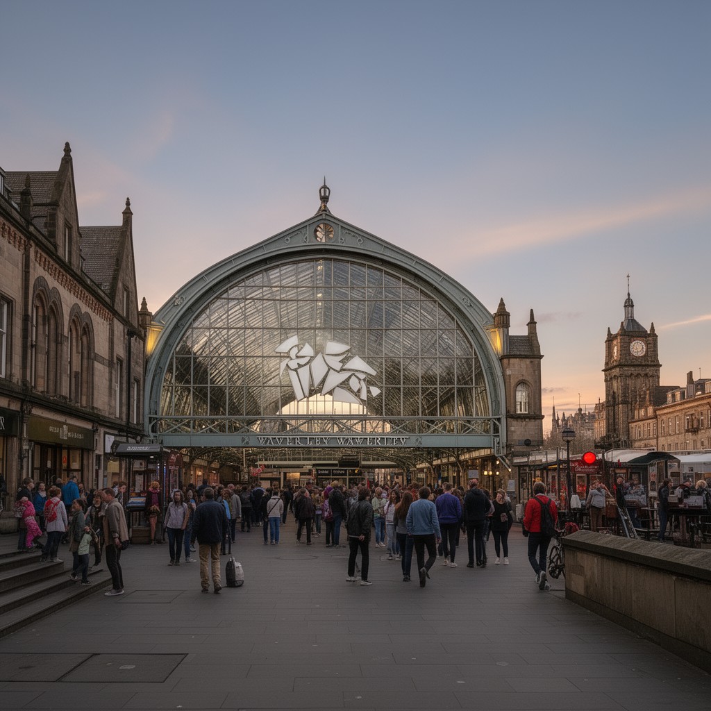 AI-generated illustration of Edinburgh Waverley