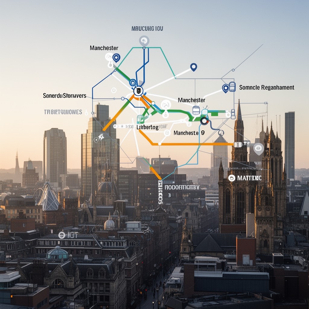 AI-generated illustration of Manchester city zone