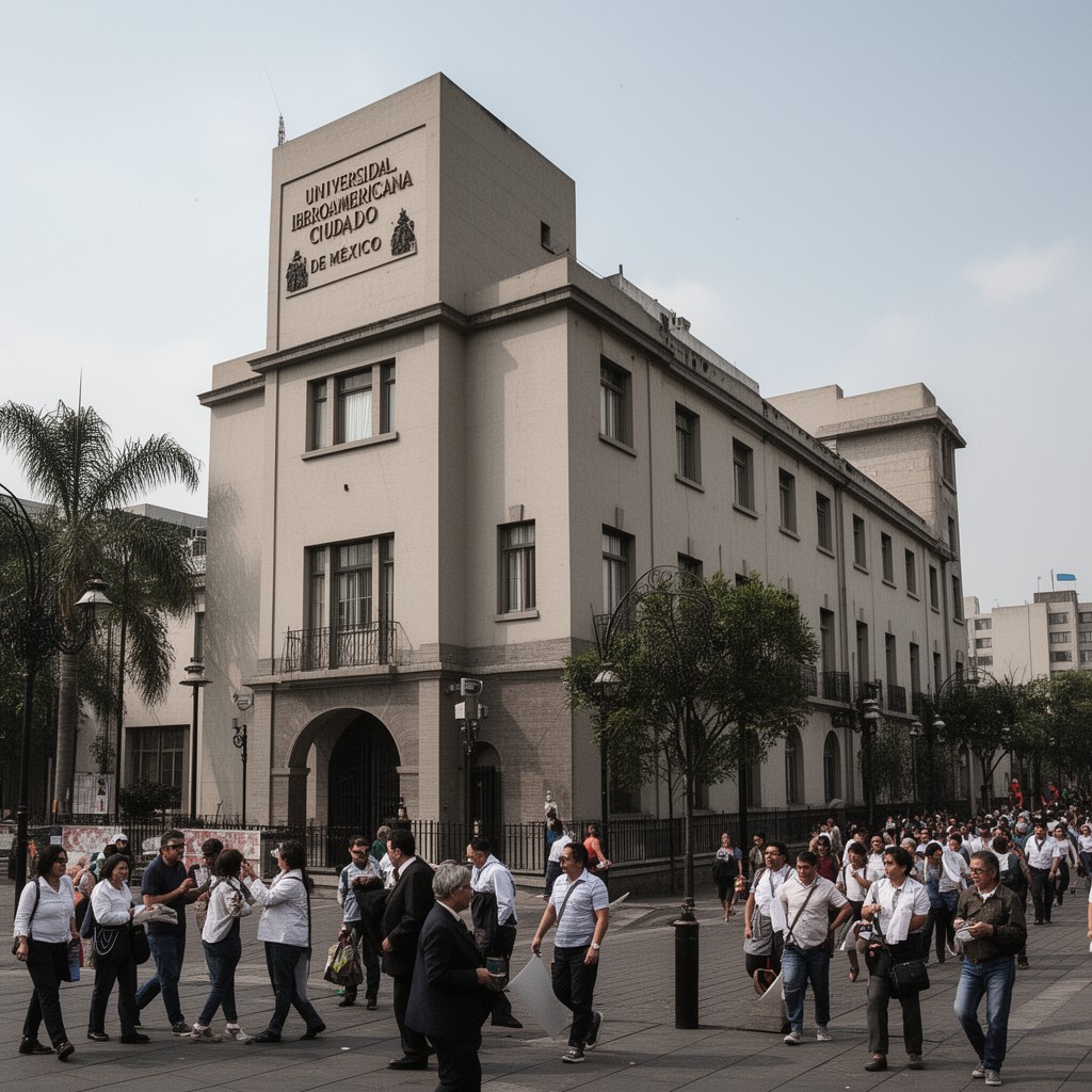 AI-generated illustration of Universidad Iberoamericana Ciudad de México