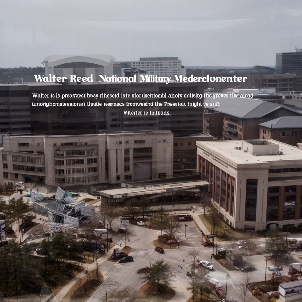AI-generated illustration of Walter Reed National Military Medical Center