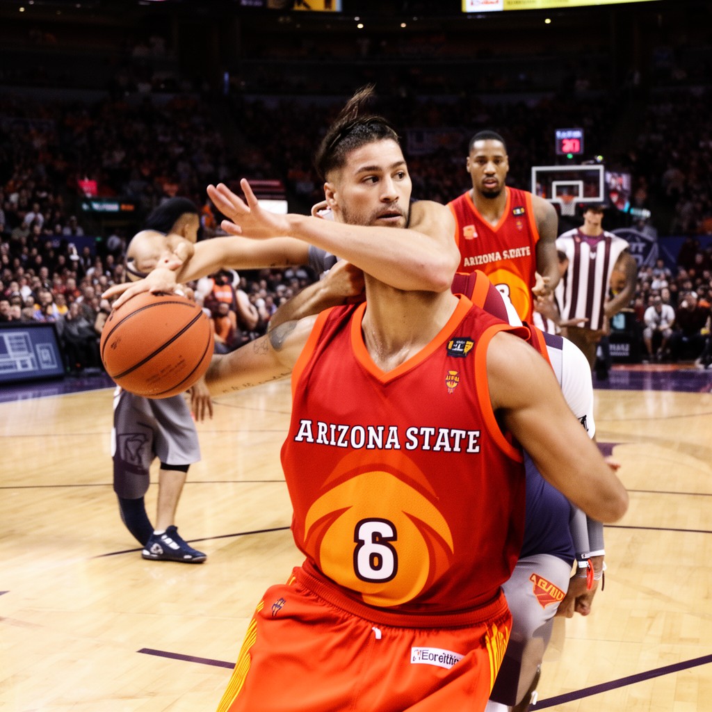 AI-generated illustration of Arizona State Sun Devils men's basketball