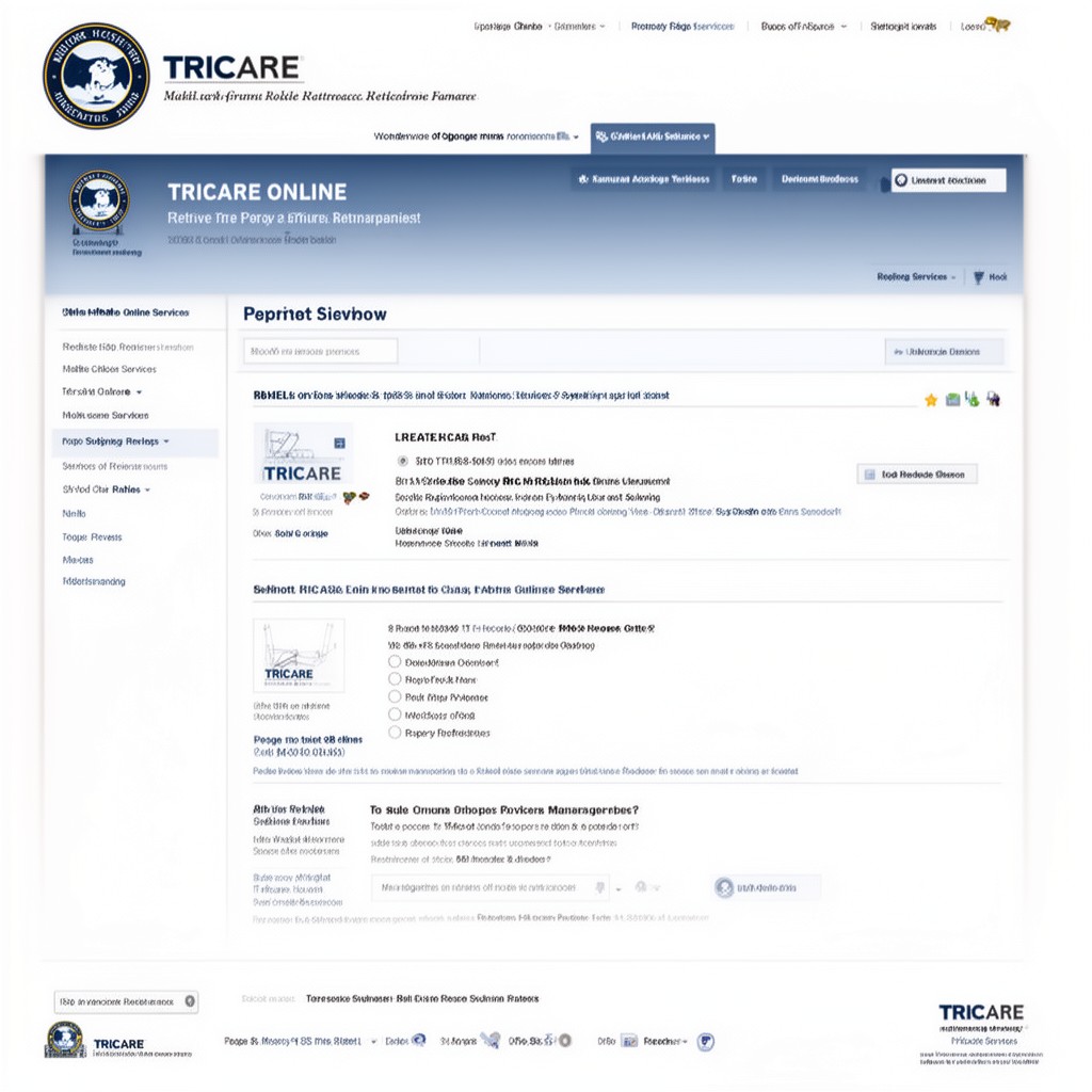 AI-generated illustration of TRICARE online services