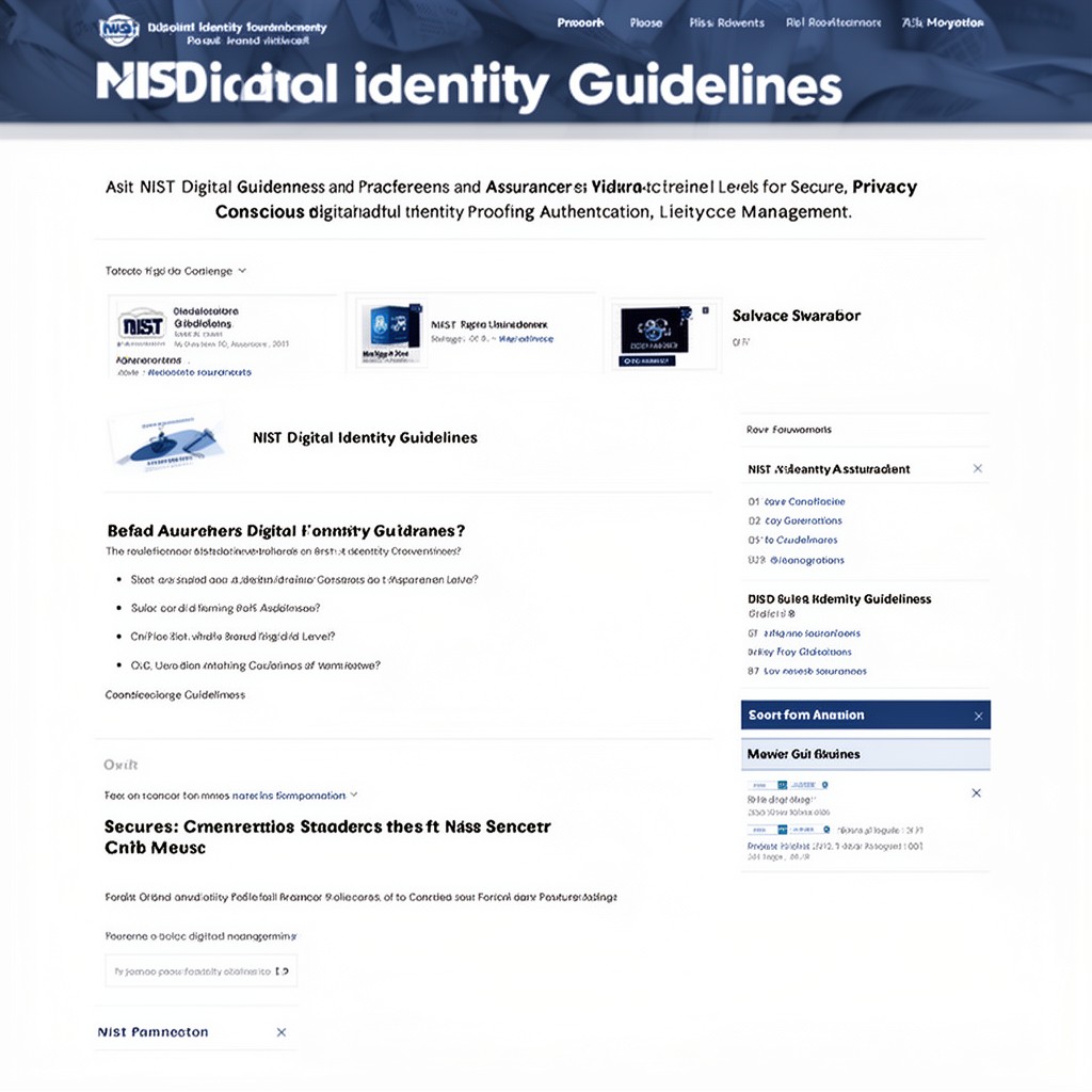 AI-generated illustration of NIST digital identity guidelines