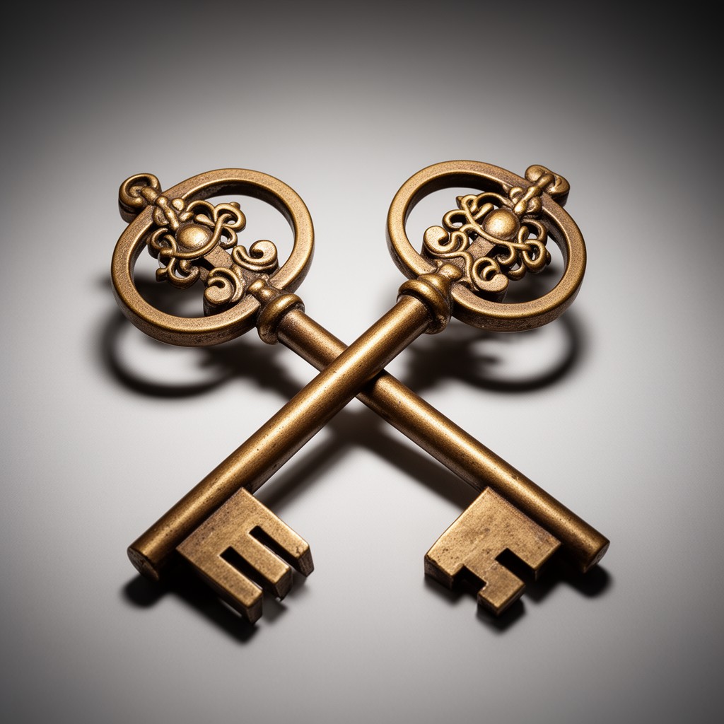 AI-generated illustration of crossed keys of Saint Peter