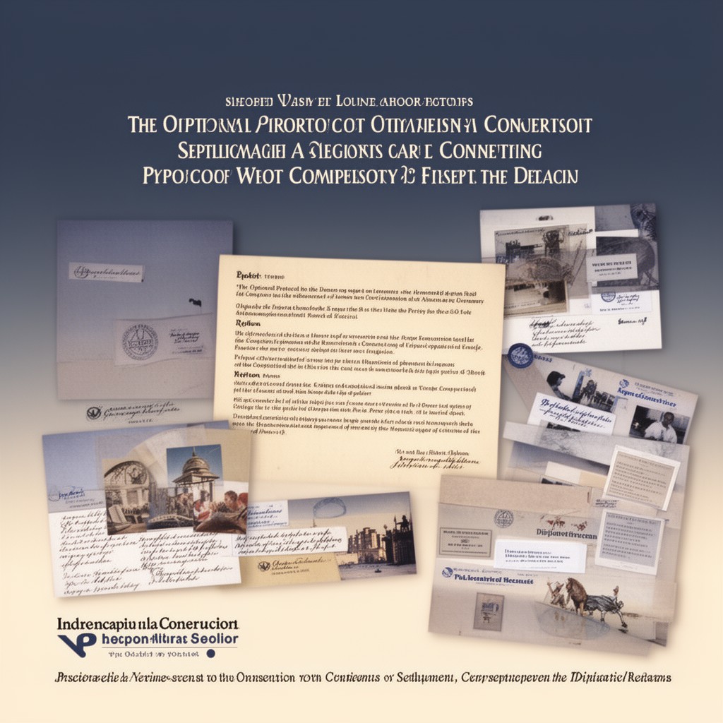 AI-generated illustration of Optional Protocol to the Vienna Convention on Diplomatic Relations concerning the Compulsory Settlement of Disputes