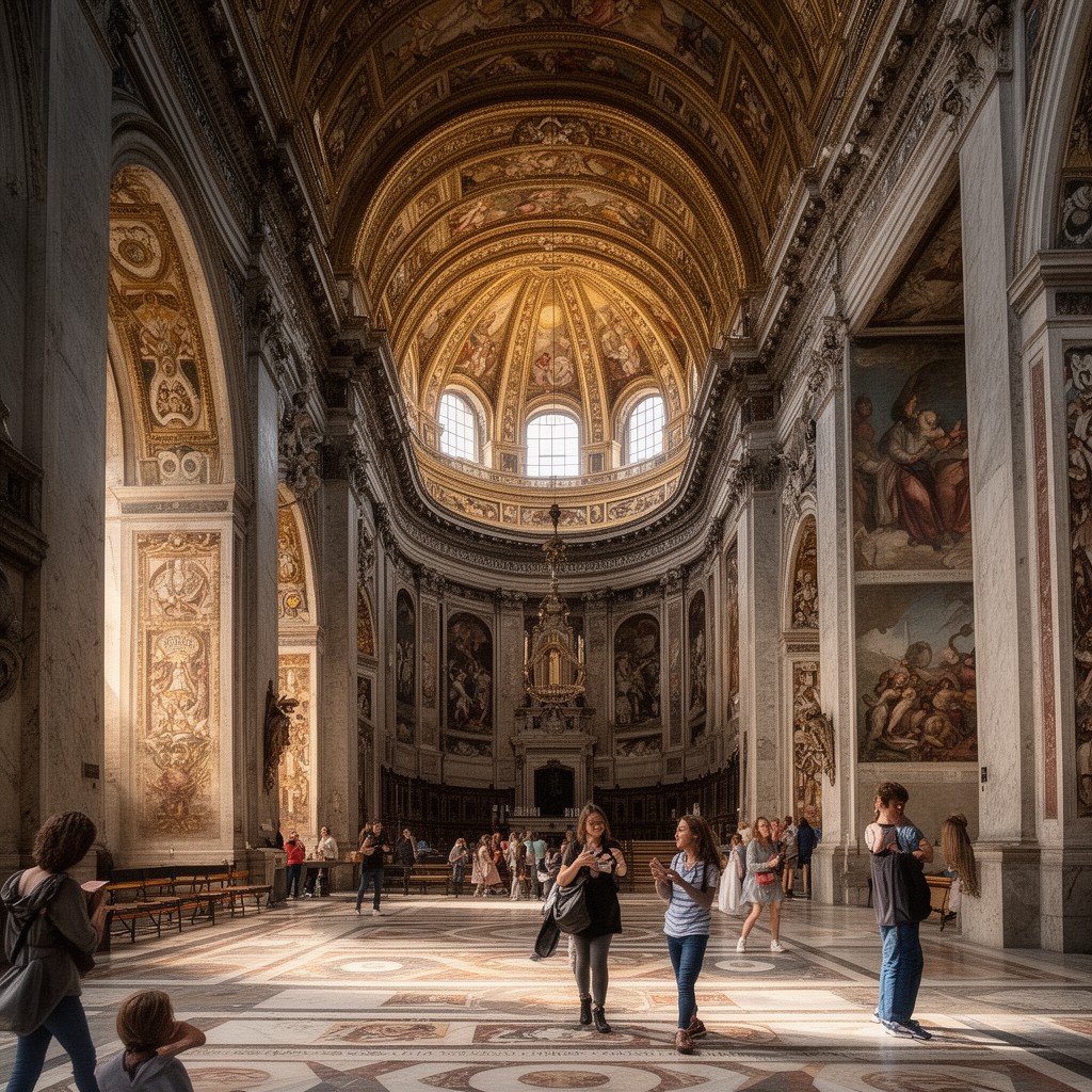 AI-generated illustration of Santa Maria presso San Satiro, Milan